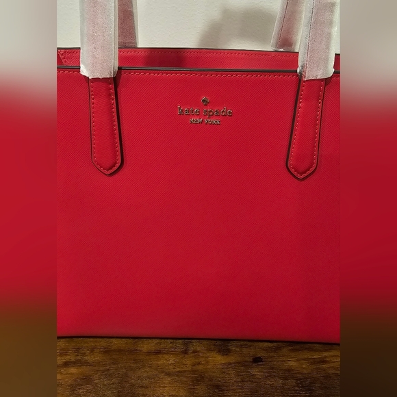 NWT Kate Spade Staci Medium Tote Bag In Ruby Red With Dust Bag KG473 - Picture 12 of 12